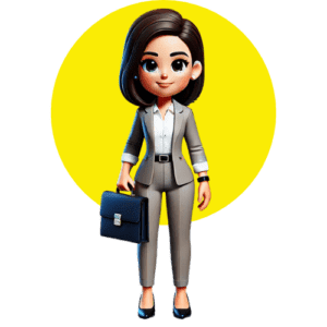 3D-style icon of a professional character in business attire holding a briefcase, symbolizing professional competency and the goal of achieving English fluency for career success.